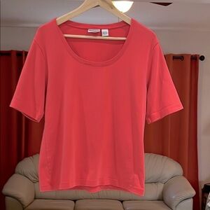 Chico’s Women's Coral Top Chico’s Size 2 = US Size L